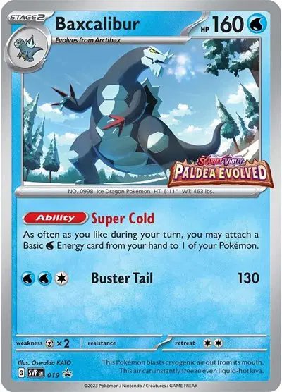Baxcalibur (Prerelease) — Scarlet & Violet Promo 019