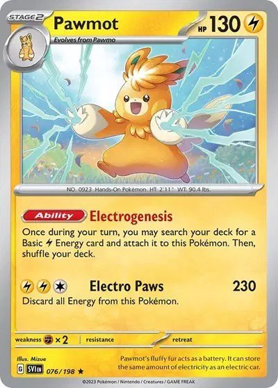 Pawmot - 076/198 (Line Holo) — Scarlet & Violet Promo 076/198