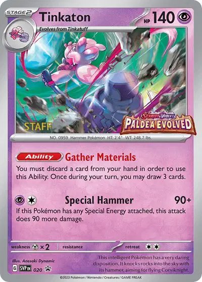 Tinkaton (Prerelease) [Staff] — Scarlet & Violet Promo 020