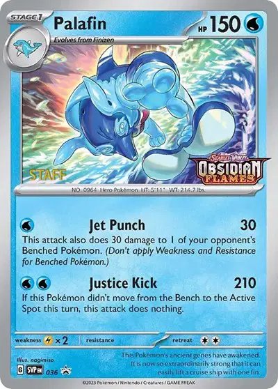 Palafin (Prerelease) [Staff] — Scarlet & Violet Promo 036
