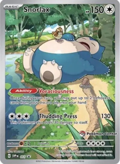 Snorlax (Pokemon Center Exclusive) — Scarlet & Violet Promo 051