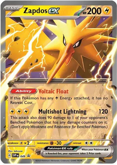 Zapdos ex — Scarlet & Violet Promo 049