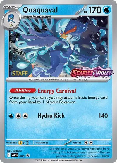 Quaquaval (Prerelease) [Staff] — Scarlet & Violet Promo 005