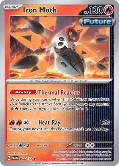 Iron Moth (Cosmos Holo) — Scarlet & Violet Promo 028/182