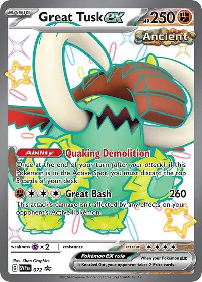 Great Tusk ex — Scarlet & Violet Promo 072