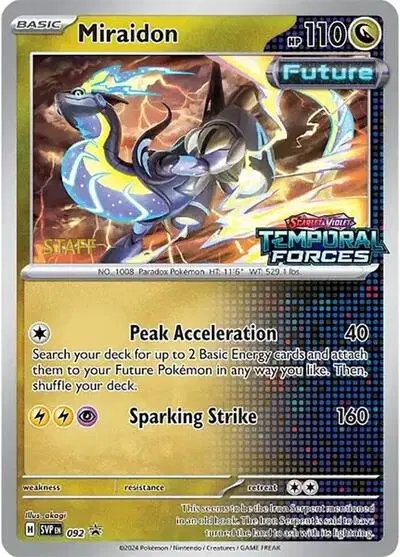 Miraidon (Prerelease) [Staff] — Scarlet & Violet Promo 092