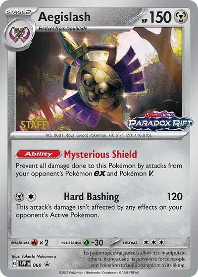 Aegislash (Prerelease) [Staff] — Scarlet & Violet Promo 060