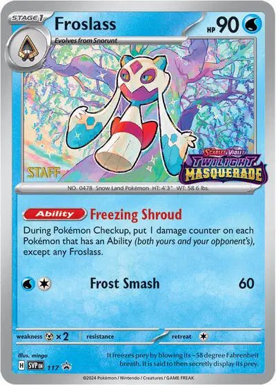 Froslass (Prerelease) [Staff] — Scarlet & Violet Promo 117