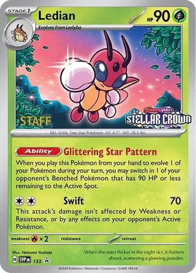 Ledian (Prerelease) [Staff] — Scarlet & Violet Promo 133