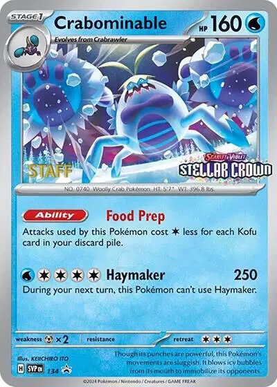 Crabominable (Prerelease) [Staff] — Scarlet & Violet Promo 134/142