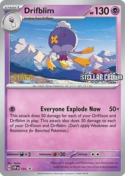Drifblim (Prerelease) [Staff] — Scarlet & Violet Promo 135