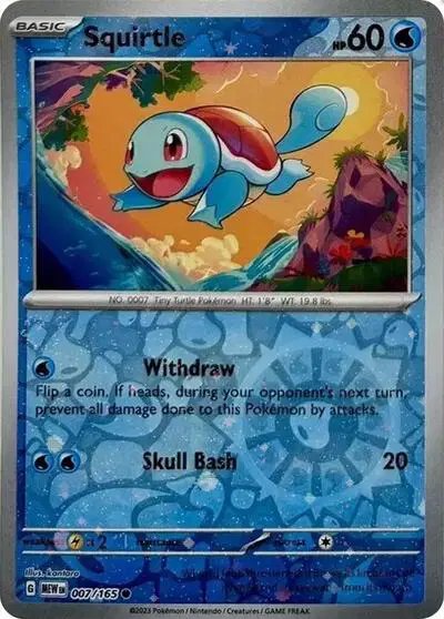 Squirtle - 007/165 (Reverse Cosmos Holo) (Costco Exclusive) — Scarlet & Violet Promo 007/165