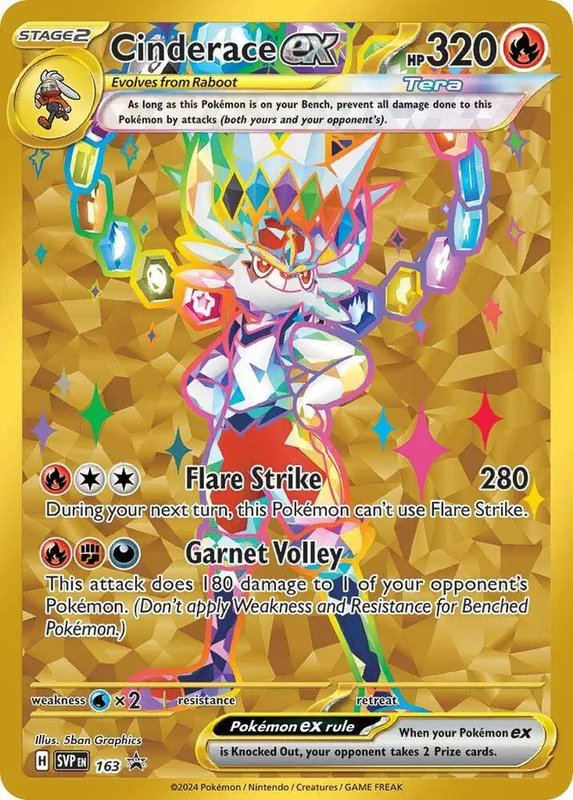 Cinderace ex — Scarlet & Violet Promo 163