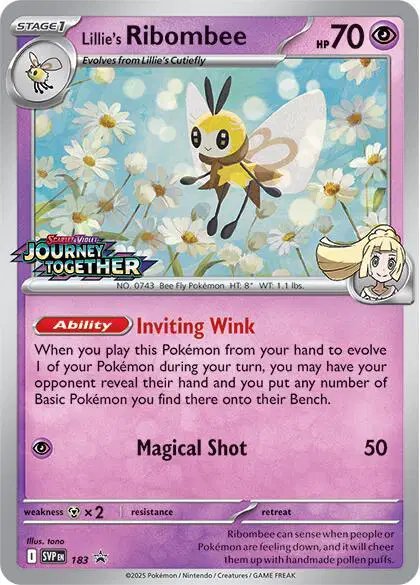 Lillie's Ribombee (Prerelease) — Scarlet & Violet Promo 183