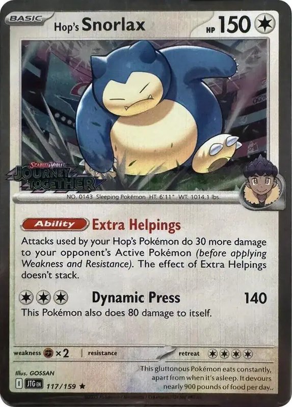Hop's Snorlax  (Cosmos Holo) — Scarlet & Violet Promo 117/159