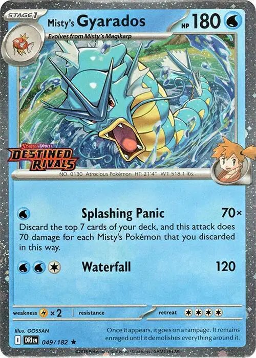 Misty's Gyarados (Prerelease) — Scarlet & Violet Promo 049/182