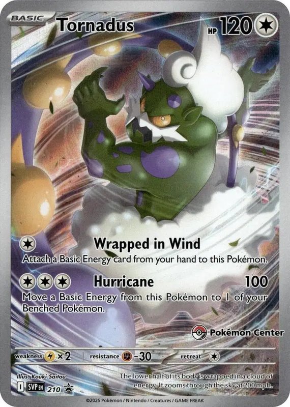 Tornadus - 210 (Pokemon Center Exclusive) — Scarlet & Violet Promo 210