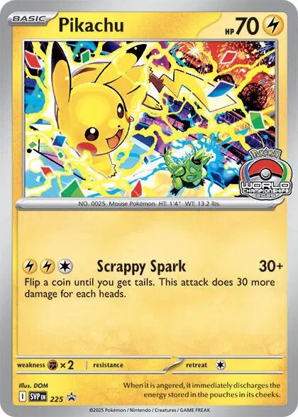 Pikachu (World Championship 2025) — Scarlet & Violet Promo 225