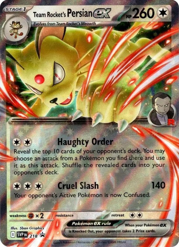 Team Rocket's Persian ex - 218 — Scarlet & Violet Promo 218