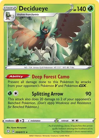 Decidueye — Shining Fates 008/072