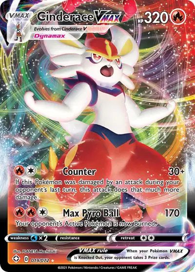 Cinderace VMAX — Shining Fates 019/072