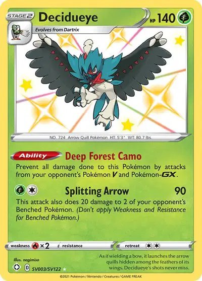 Decidueye — Shining Fates: Shiny Vault SV003/SV122