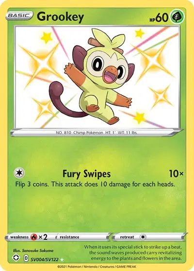 Grookey — Shining Fates: Shiny Vault SV004/SV122