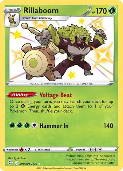 Rillaboom — Shining Fates: Shiny Vault SV006/SV122