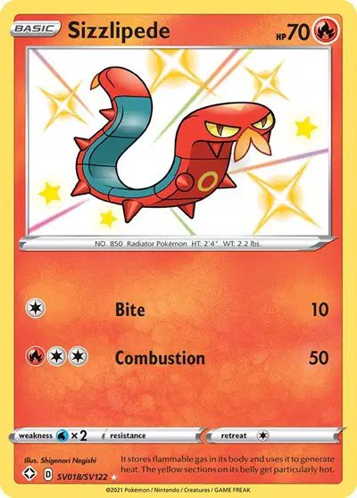 Sizzlipede — Shining Fates: Shiny Vault SV018/SV122