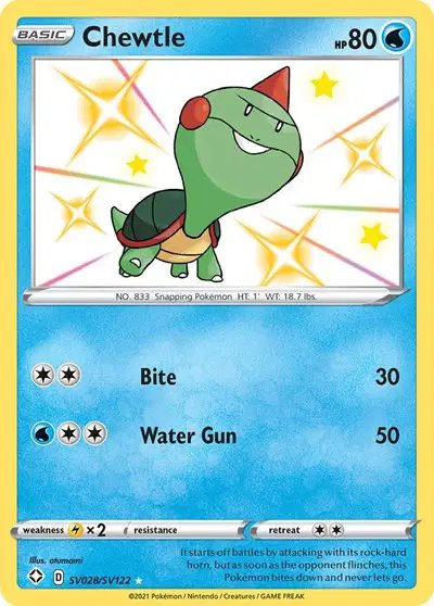 Chewtle — Shining Fates: Shiny Vault SV028/SV122