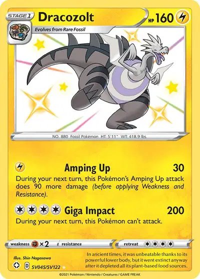 Dracozolt — Shining Fates: Shiny Vault SV045/SV122