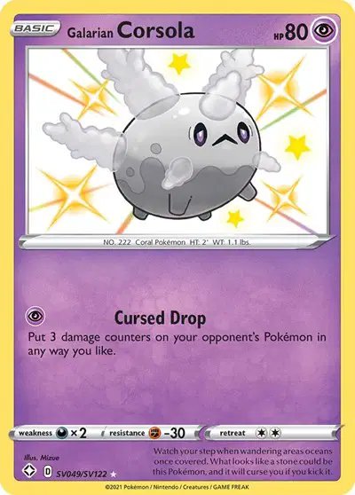 Galarian Corsola — Shining Fates: Shiny Vault SV049/SV122
