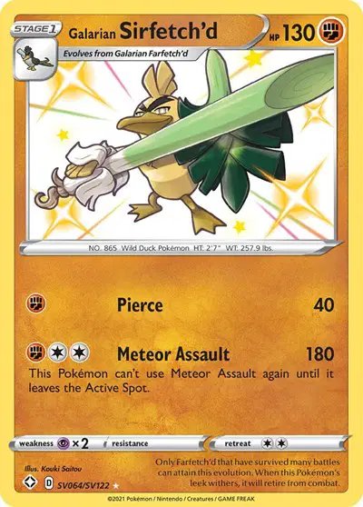 Galarian Sirfetch'd — Shining Fates: Shiny Vault SV064/SV122