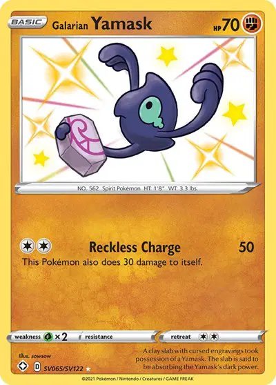 Galarian Yamask — Shining Fates: Shiny Vault SV065/SV122