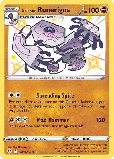 Galarian Runerigus — Shining Fates: Shiny Vault SV066/SV122