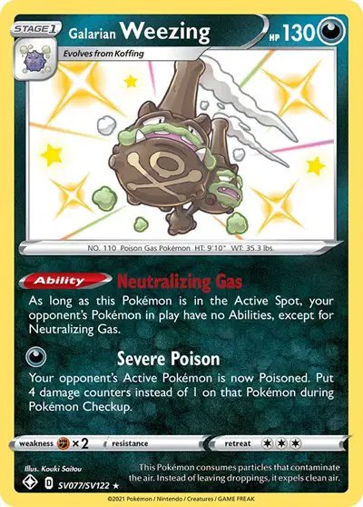 Galarian Weezing — Shining Fates: Shiny Vault SV077/SV122