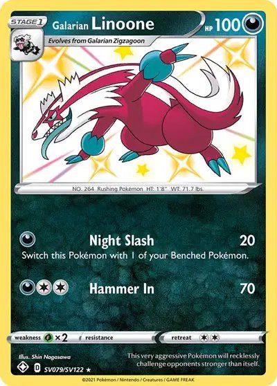 Galarian Linoone — Shining Fates: Shiny Vault SV079/SV122