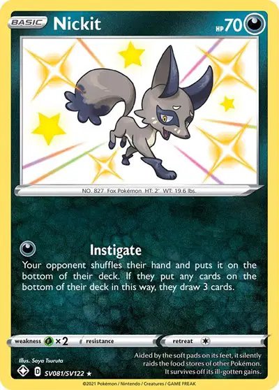 Nickit — Shining Fates: Shiny Vault SV081/SV122