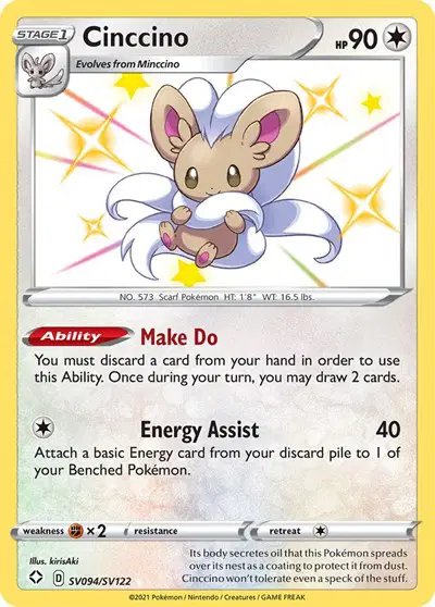 Cinccino — Shining Fates: Shiny Vault SV094/SV122