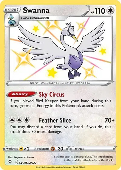 Swanna — Shining Fates: Shiny Vault SV096/SV122