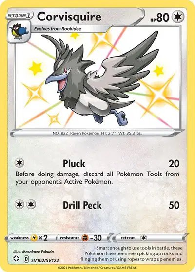 Corvisquire — Shining Fates: Shiny Vault SV102/SV122