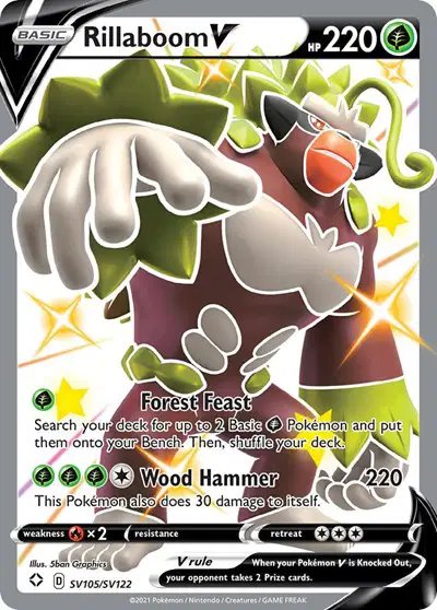 Rillaboom V — Shining Fates: Shiny Vault SV105/SV122
