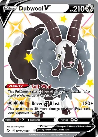Dubwool V — Shining Fates: Shiny Vault SV120/SV122