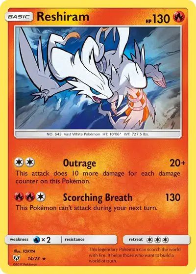 Reshiram — Shining Legends 14