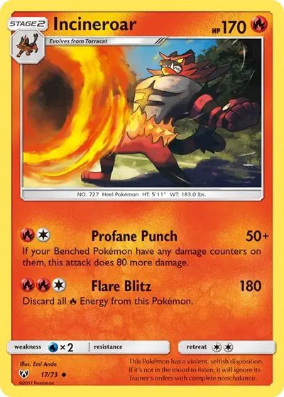 Incineroar — Shining Legends 17