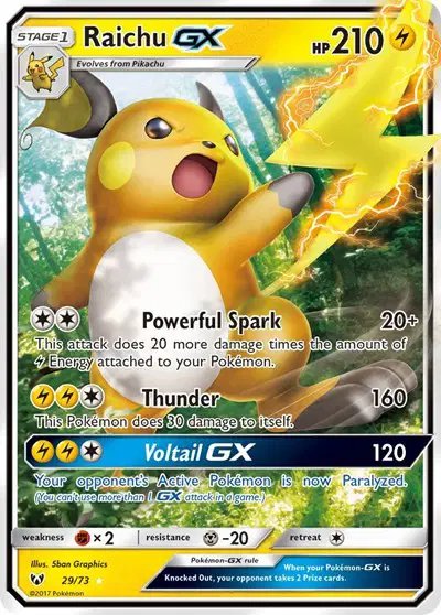 Raichu GX — Shining Legends 29