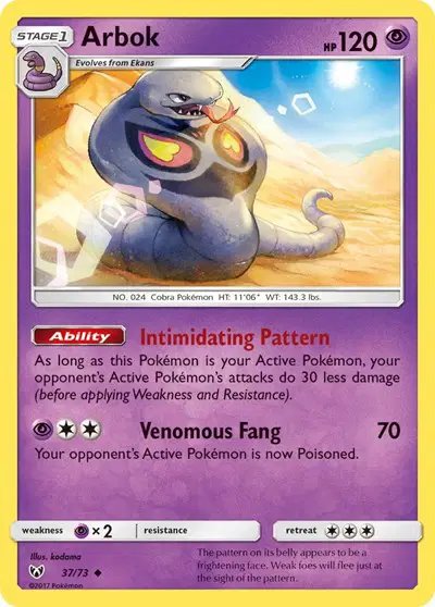 Arbok — Shining Legends 37