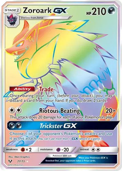 Zoroark GX (Secret) — Shining Legends 77