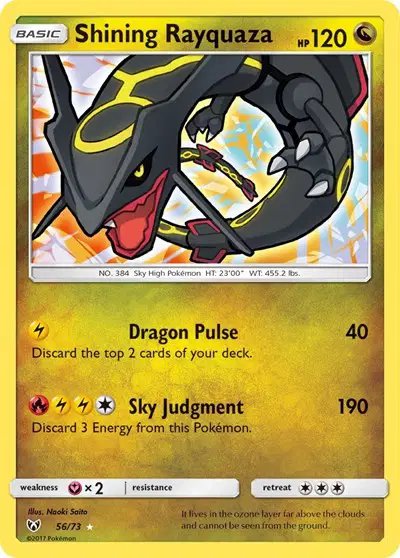 Shining Rayquaza — Shining Legends 56