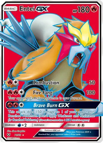 Entei GX (Full Art) — Shining Legends 71